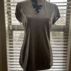 Silver v neck
